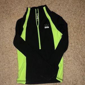 Pink half zip pull over